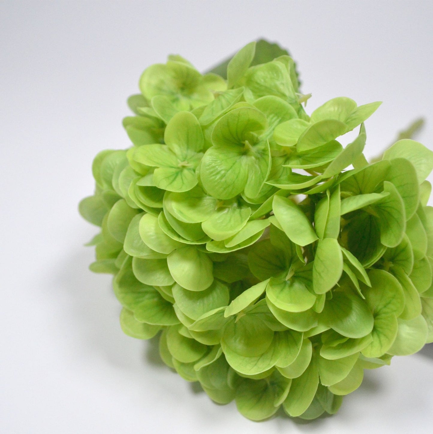 Real touch single stem green hydrangea 13 inch artificial flower