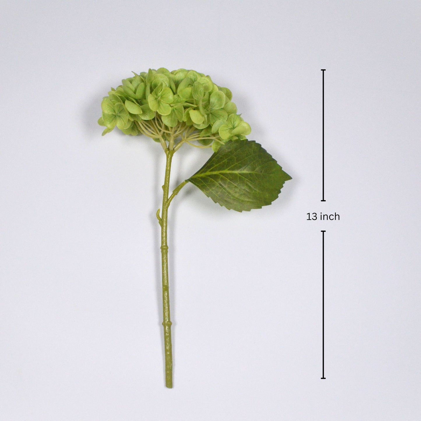 Real touch single stem green hydrangea 13 inch artificial flower